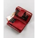 Valódi  bőr Női pénztárca piros színben