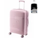 Gladiator Spinner bőrönd M-3811 Rózsaszín ajándék bőröndhuzattal