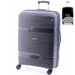 Gladiator Spinner bőrönd M-3812 Szürke  ajándék bőröndhuzattal