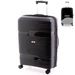 Gladiator Spinner bőrönd M-3812 Fekete ajándék bőröndhuzattal