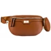 Elegáns Női Övtáska/Oldaltáska + Praktikus kiegészítővel konyak színben