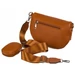 Elegáns Női Övtáska/Oldaltáska + Praktikus kiegészítővel konyak színben