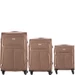 3 db-os bőrönd szett 214 Camel színben