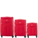 3 db-os bőrönd szett 214 Red színben