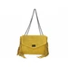 Valódi bőr női láncos táska mustársárga színben S7217 Mustard