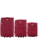 3 db-os bőrönd szett 6802 Bordó színben