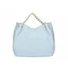Valódi bőr női láncos táska világoskék színben S7247 LightBlue