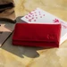 Fairy valódi bőr piros női pénztárca RFID védelemmel díszdobozban