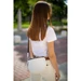 Keresztpántos női oldaltáska fehér színben 76201-white