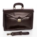 Valódi bőr aktatáska 3 részes sötétbarna színben