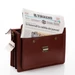  Valódi bőr aktatáska 3 részes konyakbarna színben*