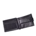 Jelvényes Valódi Bőr Férfi pénztárca Fekete színben