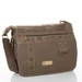 Vászon oldaltáska khaki színben 60521-khaki