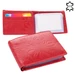 Virágmintás női bőr kártyatartó piros színben 126-red