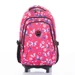 Gurulós iskolatáska Pink pillangó mintával