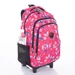 Gurulós iskolatáska Pink pillangó mintával