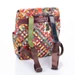 Patchwork mintás Valódi bőr női hátizsák 