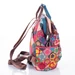  Többfunkciós virágmintás Valódi bőr női hátizsák 