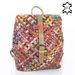 Patchwork mintás Valódi bőr női hátizsák 