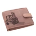 Bőr pénztárca barna színben targonca mintával díszdobozban RFID védelemmel 5702-targonca
