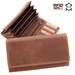 Valódi bőr brifkó pénztárca barna színben díszdobozban