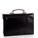  Díszvarrott valódi bőr aktatáska sötétbarna színben*