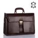 Maxmoda Valódi bőr aktatáska 3 részes sötétbarna színben