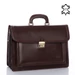 Maxmoda Valódi bőr aktatáska 3 részes sötétbarna színben