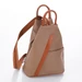 Valódi bőr női hátizsák taupe konyak színben