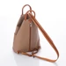 Valódi bőr női hátizsák taupe konyak színben