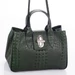 Valódi bőr női táska zöld színben