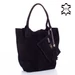 Valódi velúrbőr női táska S6813 Black