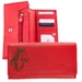 Lovas bőr pénztárca piros színben RFID rendszerrel díszdobozban