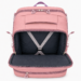 Vízálló Laptoptartós Utazó Hátizsák USB csatlakozóval WizzAir-Ryanair méretű 40x30x20 cm púder színben
