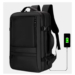 Kabin méretű laptophátizsák USB csatlakozóval / bővíthető