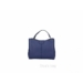 Valódi bőr olasz női válltáska farmerkék színben