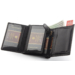 PETERSON PTN 324 2-1-1 FEKETE RFID bőr pénztárca