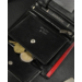 RFID bőr pénztárca RONALDO N4-VT Fekete+piros