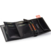 PETERSON PTN 339 2-1-1 FEKETE RFID bőr pénztárca