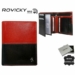 RFID bőr pénztárca ROVICKY D1072-VT2 Fekete+piros