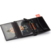 Bőr pénztárca PTN 339.01 2-1-1 Fekete+piros
