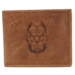 Férfi bőr pénztárca RFID védelmi kutyaképpel N992-CHM-DOG-2 Cognac