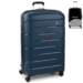 Roncato FLIGHT DLX Spinner Bőrönd R-3461 Sötétkék ajándék bőröndhuzattal