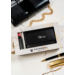 Valódi bőr pénztárca + kulcsatartó Ajándékcsomag fekete színben