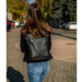 Valódi bőr női hátizsák Ipad tartóval kék színben
